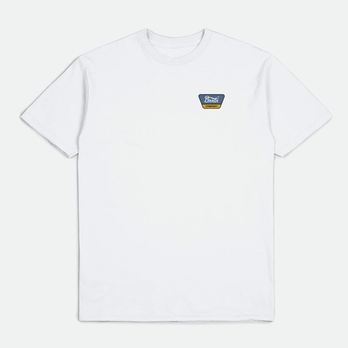 Brixton Linwood Standard Tee Mens in White Navy