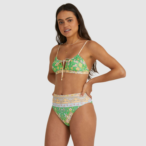 Billabong La Mer Hi Maui Bikini Pant Womens in Green