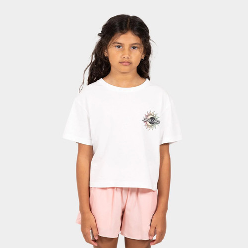 Santa Cruz Crescent Dot Fade Front Box Fit Tee Girls in White