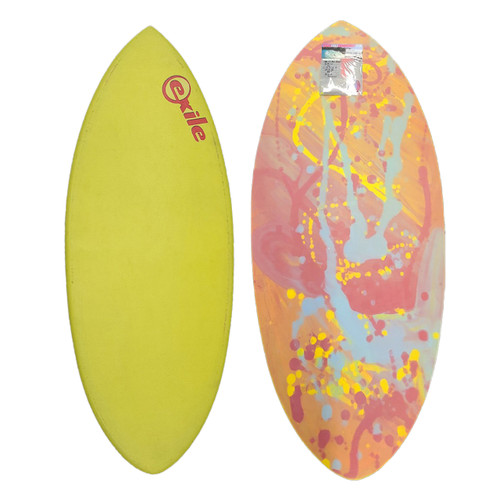 Exile Skimboards Double Carbon Hybrid 5/8 XL 53.31 x 20.94 in Lime Swirl