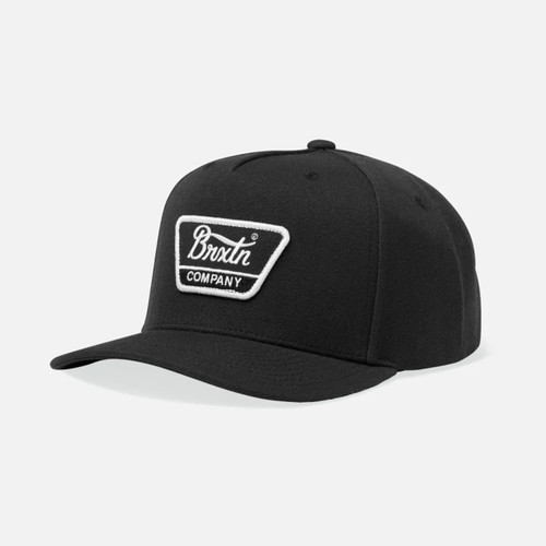 Brixton Linwood C MP Snapback Cap Mens in Black White