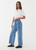 Afends Gigi Hemp Denim Flared Jeans Womens in Worn Blue