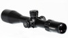 Element Optics Titan 5-25x56 FFP riflescope, which is equipped with an APR-1D MRAD reticle. The scope features a magnification range of 5x to 25x, suitable for long-range shooting, and a 56mm objective lens for excellent light gathering capability. The FFP (First Focal Plane) designation implies that the reticle size scales in proportion to the zoom level, ensuring the MRAD (milliradian) measurements remain consistent across the magnification range for accurate ranging and ballistic corrections. The design of the scope, with its large, tactile turrets and matte black finish, suggests a premium quality optic built for precision and durability.