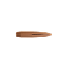 Detailed image of a Berger VLD Target bullet, .22 caliber, 90gr, from the product series 22423, designed for a pack of 100 bullets. Displayed against a transparent background, the bullet features a sleek, copper-colored design with a streamlined shape and a pointed tip, optimized for high precision and effectiveness in competitive target shooting.