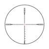 EHR-1C MOA reticle which is featured in the Element Optics Nexus 5-20x50 FFP riflescope. The reticle design includes a series of hash marks along the vertical and horizontal stadia for range estimation, holdover, and windage adjustments, which are crucial for long-range precision shooting. The central red dot provides a clear focal point for aiming, aiding in quick target acquisition and engagement. The simplicity and clarity of this reticle make it a good choice for shooters who need to make quick and accurate shots without a cluttered field of view.