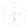 EHR-1C MOA reticle from an Element Optics Helix 6-24x50 SFP (Second Focal Plane) rifle scope. This reticle design features a series of small hash marks along the vertical and horizontal crosshairs for precise MOA-based adjustments. The reticle is displayed within a circle that represents the scope's field of view. It's a minimalistic and functional design favored by shooters for its straightforward approach to targeting and range estimation. The white background enhances the black reticle design, making it ideal for illustrating articles, manuals, or product listings that explain the benefits and applications of the EHR-1C MOA reticle in shooting and hunting scenarios.