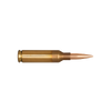 Detailed view of a Berger Long Range Hybrid Target bullet, 6mm Creedmoor, 109gr, from the series 20030 intended for 20 bullets. The image showcases the bullet's sleek, copper-colored body and precisely engineered tip against a black background, emphasizing its aerodynamic design for enhanced accuracy and performance in long-range target shooting competitions.