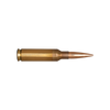 Detailed view of a Berger Long Range Hybrid Target bullet, 6.5mm Creedmoor, 144gr, from the series 31081 intended for 20 bullets. The image showcases the bullet's sleek, copper-colored body and precisely engineered tip against a black background, emphasizing its aerodynamic design for enhanced accuracy and performance in long-range target shooting competitions.