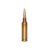 Close-up view of a Berger Long Range Hybrid Target bullet, 6.5mm Creedmoor, 144gr, from the pack with product number 31081. The ammunition is displayed against a white background, highlighting its copper-colored body and precision-engineered tip, optimized for consistency and accuracy in long-range shooting competitions.