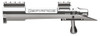 Profile view of the Defiance anTi X rifle action, featuring polished stainless steel. This right eject model is designed for .338 Lapua, enhanced with X-Deep anTi fluting. It includes an anTi knob/handle, a BDL system, an integral 20 MOA Picatinny rail, an integral lug, a recessed bolt nose, an M16 extractor, and an aluminum shroud, crafted for precision and durability in tactical and competitive shooting environments.