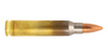 Close-up of a .223 Remington Lapua ammunition round, 55gr full metal jacket (FMJ), model number 4315042. The ammunition features a pointed copper tip and a brass casing with a smooth, reflective surface. Designed for precision and reliability, this round is commonly used for competitive shooting and tactical training.