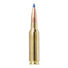 The uploaded image shows a single round of Norma Ammunition, specifically designed for the 6.5mm Creedmoor cartridge with a 143-grain Bondstrike bullet. This high-performance bullet is tailored for long-range hunting, known for its accuracy, deep penetration, and reliable expansion upon impact, making it a popular choice for hunters targeting larger game. The design features a distinct blue tip, which is characteristic of the Bondstrike line, aimed at providing consistent performance and precision at extended distances.