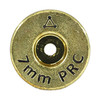 The image shows the base of a brass cartridge case for a 7mm Precision Rifle Cartridge (PRC). The headstamp includes the cartridge designation "7mm PRC" and a logo that appears to be that of Atlas Development Group, indicating the manufacturer. The term "Anneal Line" suggests that the brass has undergone the annealing process, which is visible as a discoloration around the primer pocket, to extend the life of the case and enhance its durability. The "50pc Box" indicates that this brass is sold in quantities of 50, which is common for precision shooters who often buy in bulk for consistent reloading purposes. The 7mm PRC is likely a caliber used for long-range precision shooting, valued for its ballistic performance.