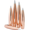 Collection of Hornady 30 Cal .308 230 grain A-Tip Match bullets, product number 3091, displayed vertically. These precision bullets feature a copper body with a sharply pointed silver tip, optimized for stability and high accuracy in long-range shooting. The design is tailored for rifles with a 1-9" twist rate, ideal for competitive shooters seeking top performance.