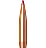 Illustration of a Hornady 25 Cal .257 134 grain ELD Match bullet, product number 2561, designed for a 1-7.5" twist rate. This high-performance bullet features a copper body with aerodynamic colored bands and a red polymer tip, engineered for exceptional stability and accuracy. Ideal for competitive shooting and precision target practice, highlighted with a focus on its advanced design and features.