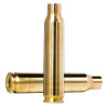 The image shows two .223 Remington brass casings, which are part of a box of 50 from Norma. These casings are known for their high-quality construction, designed to provide reliability and consistency for reloaders and shooters. The casings appear shiny and are characteristic of the golden brass color typical for ammunition. They have a cylindrical shape with a bottleneck design, which is standard for this type of ammunition, helping to handle the high pressure generated upon firing. This type of brass is popular among competitive shooters and hunters for its performance and durability, allowing for multiple reloads.