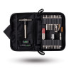 Comprehensive Fix It Sticks Long Range Competition Toolkit laid out in an organized black case, featuring an All-In-One Torque Driver, multiple bits for various screws, and torque limiters, perfect for precise adjustments in competitive shooting.