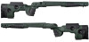 GRS Stocks - GRS Bifrost, Tikka T1X in Green, side views of both the left and right sides, showcasing detailed ergonomic adjustments and textured grips, isolated on a white background.