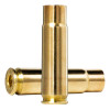 The image features two brass casings for .300 AAC Blackout cartridges, reflecting the high-quality brass manufacture associated with the Norma brand. The .300 AAC Blackout is designed to be highly versatile, capable of using lightweight supersonic bullets to heavier subsonic ones which are optimal for suppressed shooting. The polished surface of the brass casings indicates their new condition, emphasizing precision in manufacture. Each casing has a standard primer pocket, with the box in the background likely representing how they are packaged for sale, specifically referenced as a box of 50 under the product code 20275062. These casings are essential for those who reload their ammunition, seeking consistency and reliability in their performance.