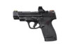 The uploaded image seems to be a product shot of a handgun equipped with the Vortex Optics DEFENDER-CCW red dot sight. This optic, as indicated previously, is a 1x magnification sight with a 3 MOA aiming dot, designed for quick target acquisition, which makes it suitable for concealed carry weapons (CCW). The sight is mounted on the slide of the pistol, which is a common practice to enhance shooting accuracy while maintaining the firearm’s compact size for concealed carry.