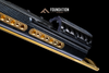 Foundation Stocks - Samson Genesis 2 grip RH, Impact 737R Inlet, DBM, Hawkins M5 Bottom Inlet, Brass Inserts, Dark Distress, Full Length Acra Rail