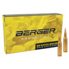 A box of Berger Ammunition in .308 Winchester, 175gr, OTM Tactical, with product number 60010, and a quantity of 20 cartridges. The box features a translucent design with the Berger logo overlaid on a background image of a shooter in a tactical environment, conveying the precision and reliability of this match-grade ammunition. Two cartridges are displayed in front of the box, emphasizing the quality and design of the product.