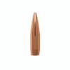 A vertical image of a .30 Caliber, 180-grain Berger Elite Hunter bullet, part of a 100 count batch with the product number 30554, depicted against a white backdrop to highlight its aerodynamic design optimized for hunting performance.