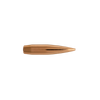An image featuring a single Berger VLD (Very Low Drag) Hunting bullet, 6mm caliber, 105 grain, product number 24528, set against a dark backdrop. The bullet's copper body and pointed design are engineered for hunters seeking optimal aerodynamics and deep penetration for long-range hunting scenarios.