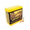 The image features an open box of Berger BT (Boat Tail) Target bullets, 6mm caliber, 105 grain, model number 24428, with two of the bullets placed alongside. The yellow box with a background image of a shooter and the Berger logo suggests quality and precision, designed for serious target shooting enthusiasts.