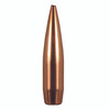 Detailed image of a single Berger .30 Caliber, 185 grain, Hybrid Target bullet, product code 30424, showcasing its sleek copper body and tapered boat tail design, crafted for competitive shooters seeking precision and consistency in long-range target shooting.