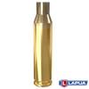 The image displays a single piece of Lapua brass for the 7mm-08 Remington cartridge, labeled with the product code 4PH7095. The brass is showcased in a highly polished finish, indicative of Lapua's high-quality standards. This type of brass is typically used for precision reloading and is popular among competitive shooters and hunters due to its exceptional consistency and reliability. The 7mm-08 Remington caliber is well-regarded for its versatility and effectiveness in medium to long-range shooting scenarios. The box usually contains 100 pieces, catering to enthusiasts who prefer to hand-load their ammunition for specific shooting needs.
