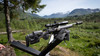 GRS Loke ambidextrous laminate competition stock for Remington 700 Short Action Clone, M5 Bottom Metal in Nordic Wolf, side view, isolated on a white background.