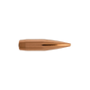 Close-up image of a Berger .30 Caliber, 185gr VLD Hunting bullet from product number 30513. This bullet features a copper jacket with a sharply tapered design optimized for hunting. The image showcases the bullet's aerodynamic profile and pointed tip, designed for precision and effective game hunting, displayed against a transparent background to highlight its precision engineering.