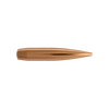 Close-up image of a Berger 7mm, 195gr EOL Elite Hunter bullet from product number 28550. This bullet features a sleek copper jacket and a streamlined design optimized for elite hunting. The image highlights the bullet's aerodynamic profile and pointed tip, designed for high precision and effectiveness in hunting large game, displayed against a transparent background to emphasize its performance characteristics.