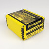 Bright yellow packaging for Berger .22 Caliber, 70 grain VLD Target bullets, product number 22718, in a quantity of 1000. The box features prominent Berger branding and black detailing with technical specifications and bullet images. The box's design highlights its suitability for target shooting with a clean and professional appearance, ideal for discerning competitive shooters.
