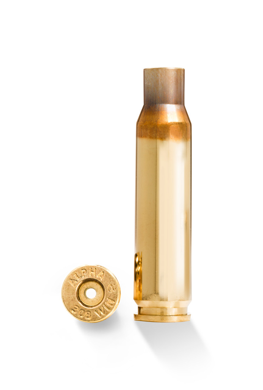Alpha Munitions .308 Winchester Brass, Large Rifle Primer (Qty 100