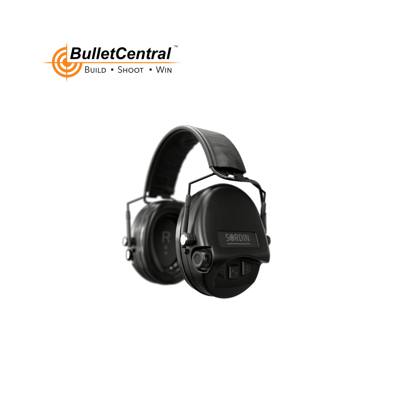 Sordin Supreme TM MIL AUX SFA Slim Headband Black | Hearing Protection