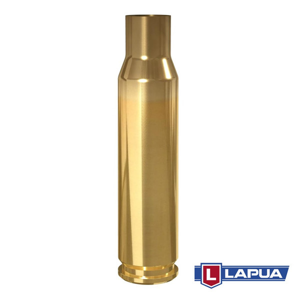 The image displays a piece of Lapua brass for .30-06 Springfield cartridges, with the product code 4PH7068. This brass is noted for its high quality and consistency, making it a popular choice among precision shooters and reloaders. The brass appears shiny and well-crafted, indicating a new and unprimed condition. It is typically sold in boxes of 100, catering to those who are serious about their shooting accuracy and performance.