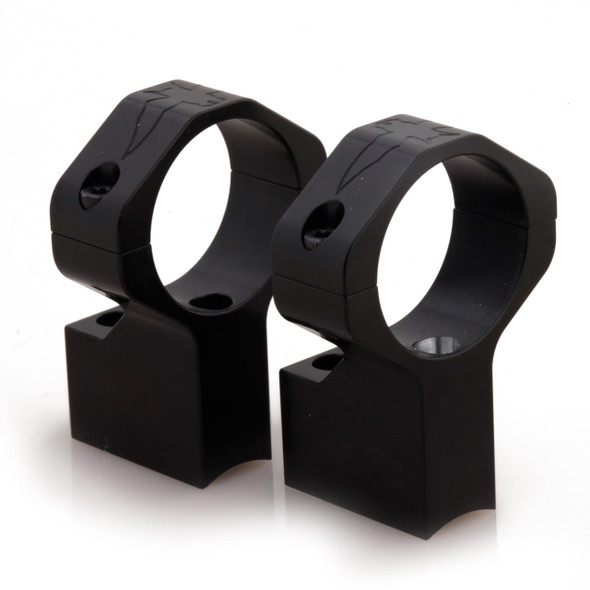 BAT Scope Rings/Bases (Direct Mount), 30mm, 0 MOA, Short, 1.35 Round, Polished, Black