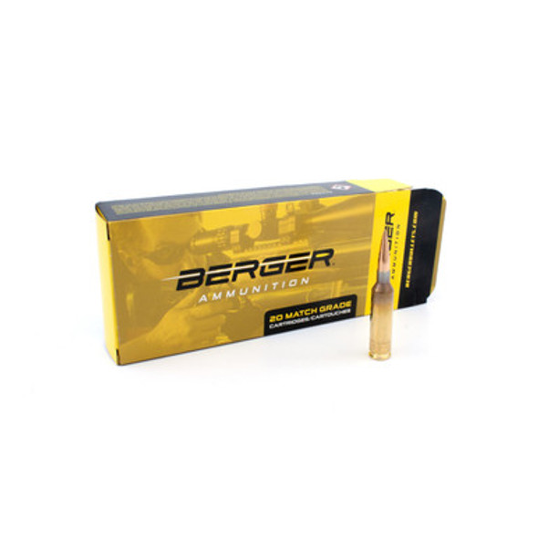 Berger 6mm Creedmoor 109gr LRHT (65-20030) — 20-round box, front view Berger 6mm Creedmoor 109gr LRHT (65-20030) — 20-round box, front view