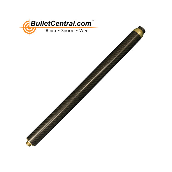BC Custom Carbon Fiber Shroud and Tensioner Kit for the FX Impact M3, designed for an 800mm barrel. This accessory is crafted from durable carbon fiber, showcased in a detailed, textured black finish that enhances both aesthetics and performance of the rifle.