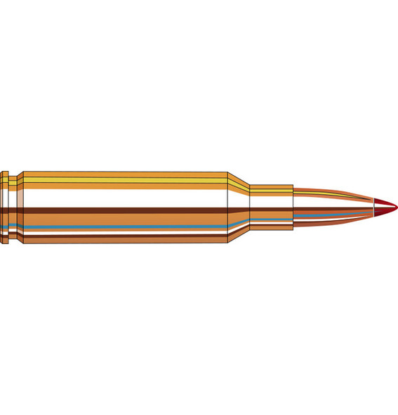The image displays a diagram of a Hornady 6.5 Creedmoor 140 Gr ELD Match cartridge. This high-resolution graphic showcases the internal structure and detailed design of the bullet, which features Hornady's ELD Match technology known for its precision and ballistic efficiency. The diagram highlights the streamlined bullet profile, optimized meplat, and boattail design, which are critical for long-range accuracy. The layers of the bullet are color-coded to emphasize the core, jacket, and tip.