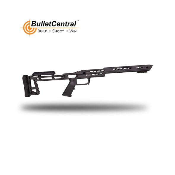 MasterPiece Arms - BA Ultra Lite Chassis, Rem LA Inlet, Right Hand, Graphite Black