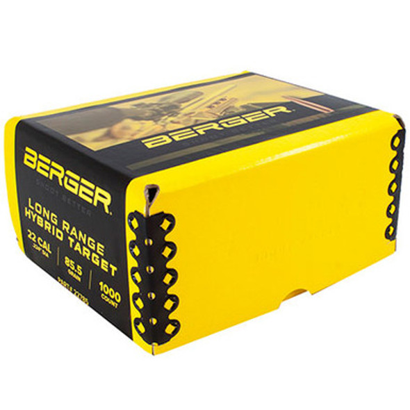 Berger .22 Cal 85.5gr Long Range Hybrid Target — box angled view