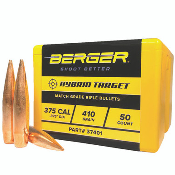 Berger 375 Cal 410gr Hybrid Target — box front