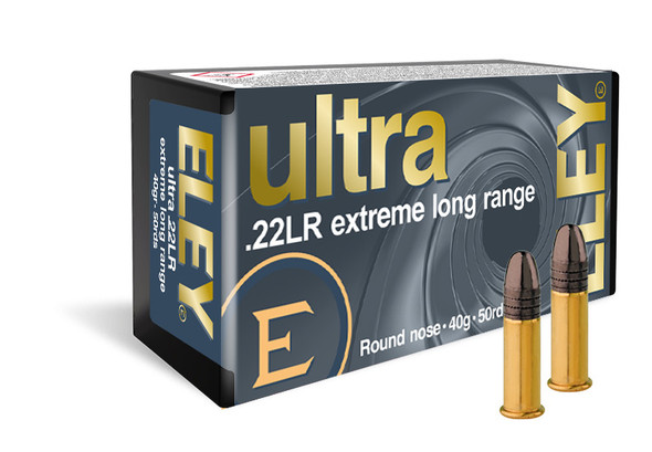 Eley Ammunition - ULTRA EXTREME LONG RANGE 22LR 40GR RN - Qty: 50