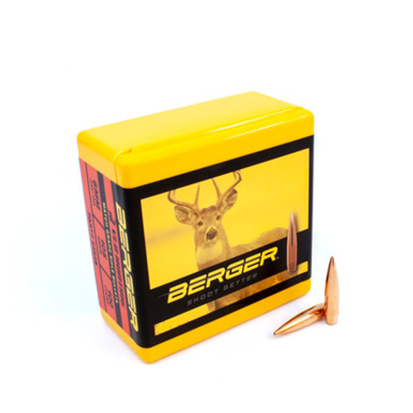 Berger 6mm 105gr VLD Hunting bullets, retail box (front view) Berger 6mm 105gr VLD Hunting bullets, retail box (front view)