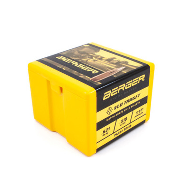Berger .30 Cal 210gr VLD Target 30415 — angled box view (box) Berger .30 Cal 210gr VLD Target 30415 — angled box view (box)