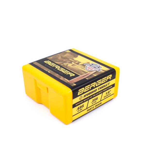 Berger 7mm 184gr F-Open Hybrid Target 28408 — angled product box (box) Berger 7mm 184gr F-Open Hybrid Target 28408 — angled product box (box)