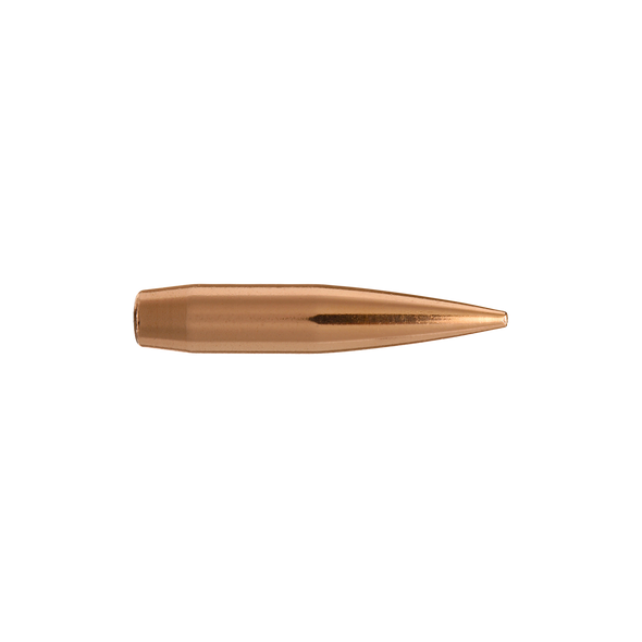 The image showcases a single 6.5mm Berger Bullet, weighing 140 grains, designed for target shooting with a Very Low Drag (VLD) profile, part of the product series 26701. The bullet is displayed in close-up view against a transparent background, emphasizing its sleek, tapered design for superior accuracy and long-range shooting performance.